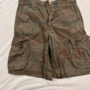 Hollister Men's Brown Camouflage Cargo Shorts